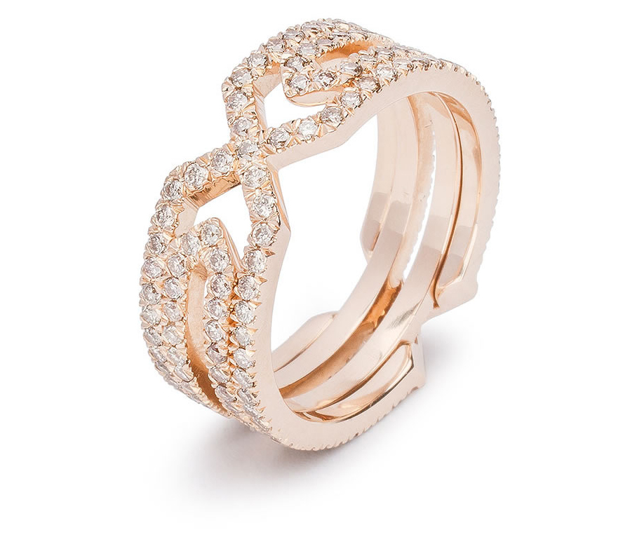 Custom Jewellery // 18k Fairtrade Fairmined Rose Gold & Champagne Diamond Engagement